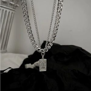 DOUBLE LAYER CUBAN CHAIN NECKLACE